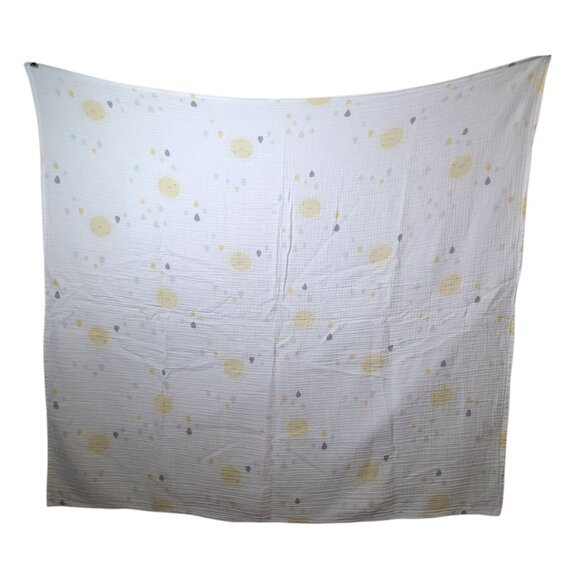 2018 Cloud Island Target Sun Raindrops Muslin Swaddle Lovey Blanket 45" X 48" - Picture 3 of 5